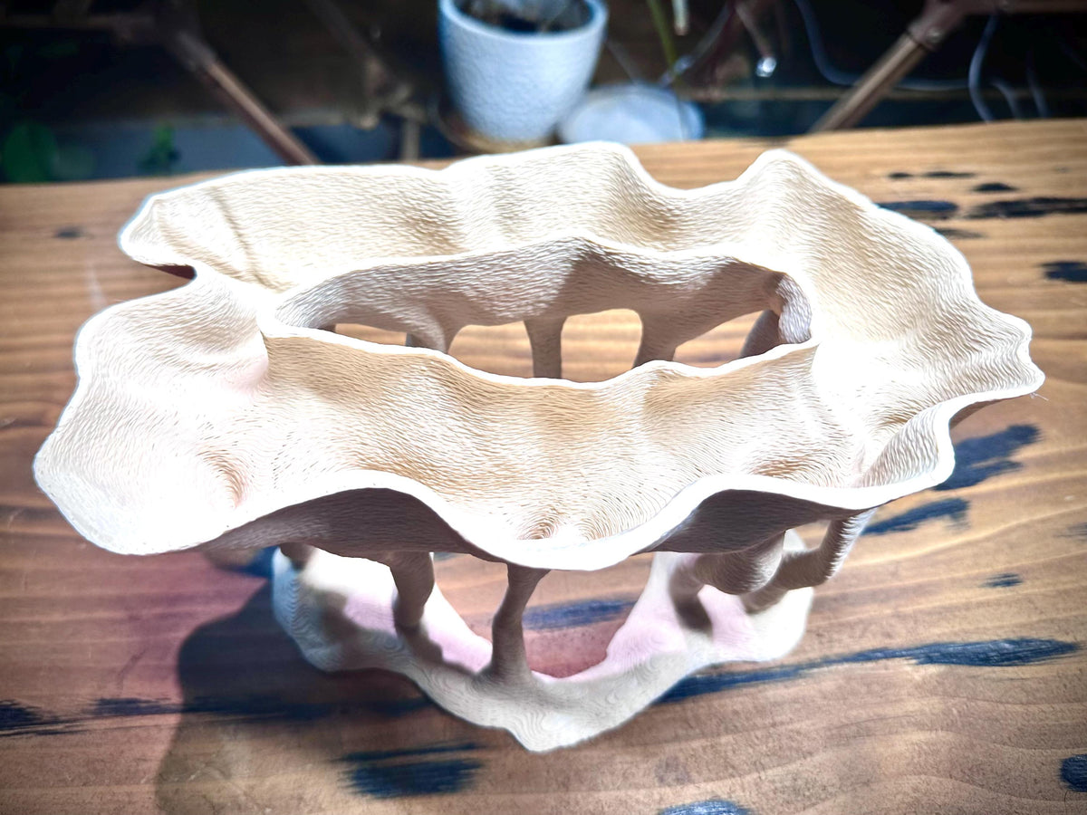Mangrove-Style Raised Roots — a freestanding decor piece with an integrated planter for aquariums and terrariums.